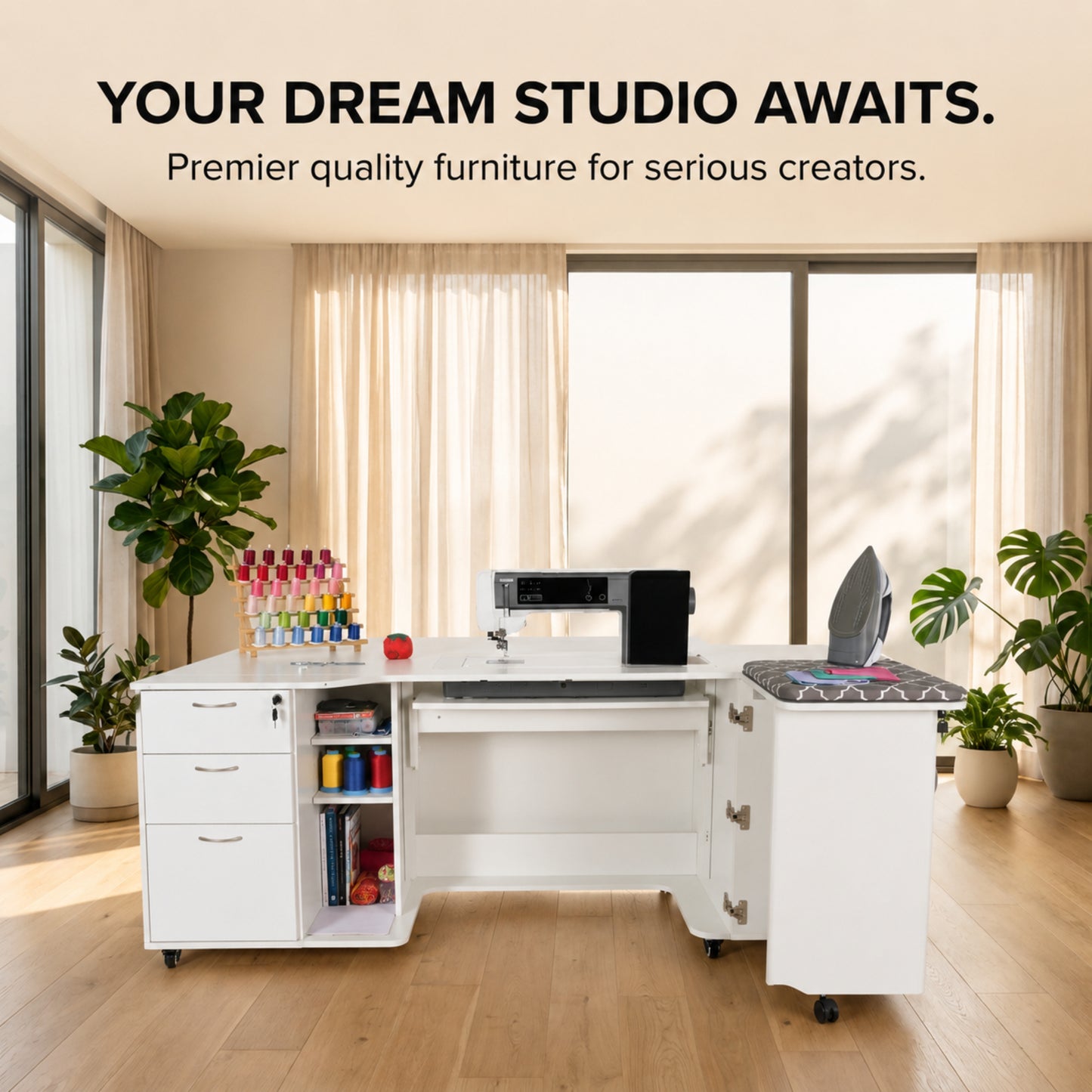 Sydney Hydraulic XL Sewing Cabinet