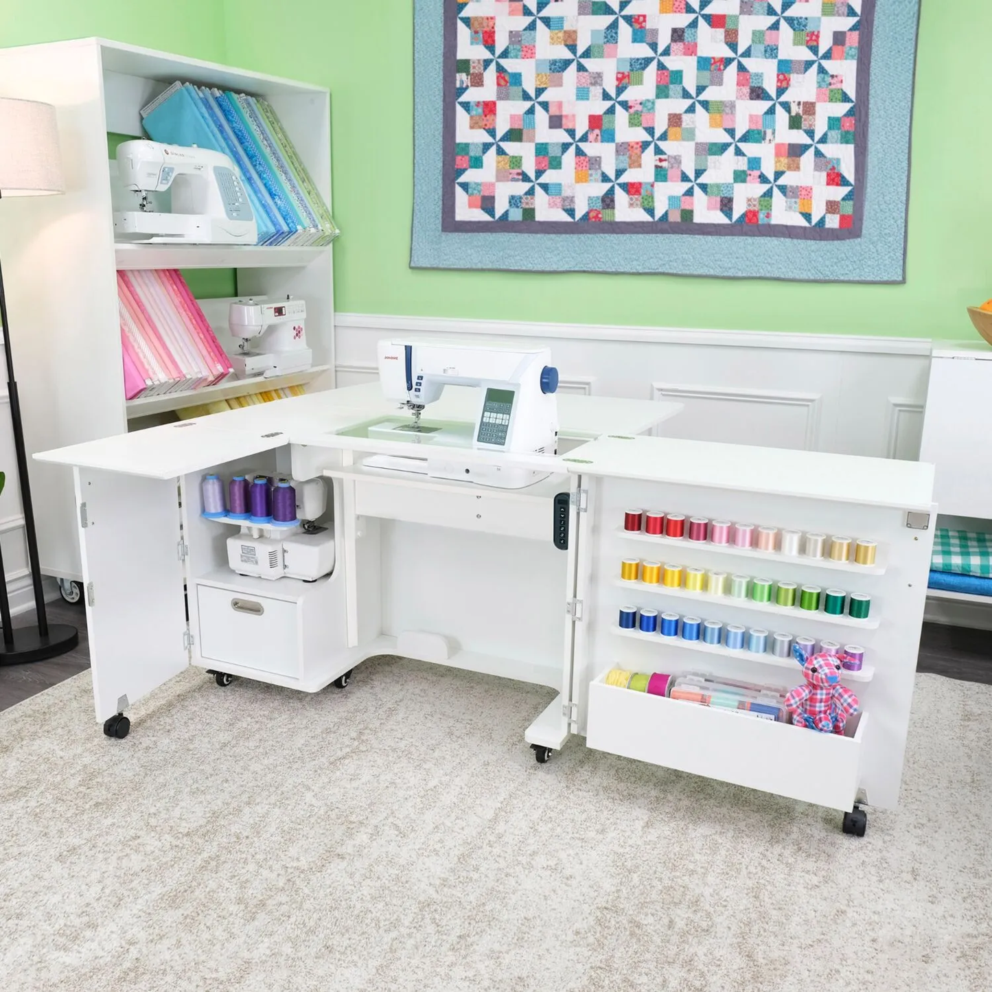 Arrow Sewing Wallaby Dual Rail Electric Sewing Cabinet
