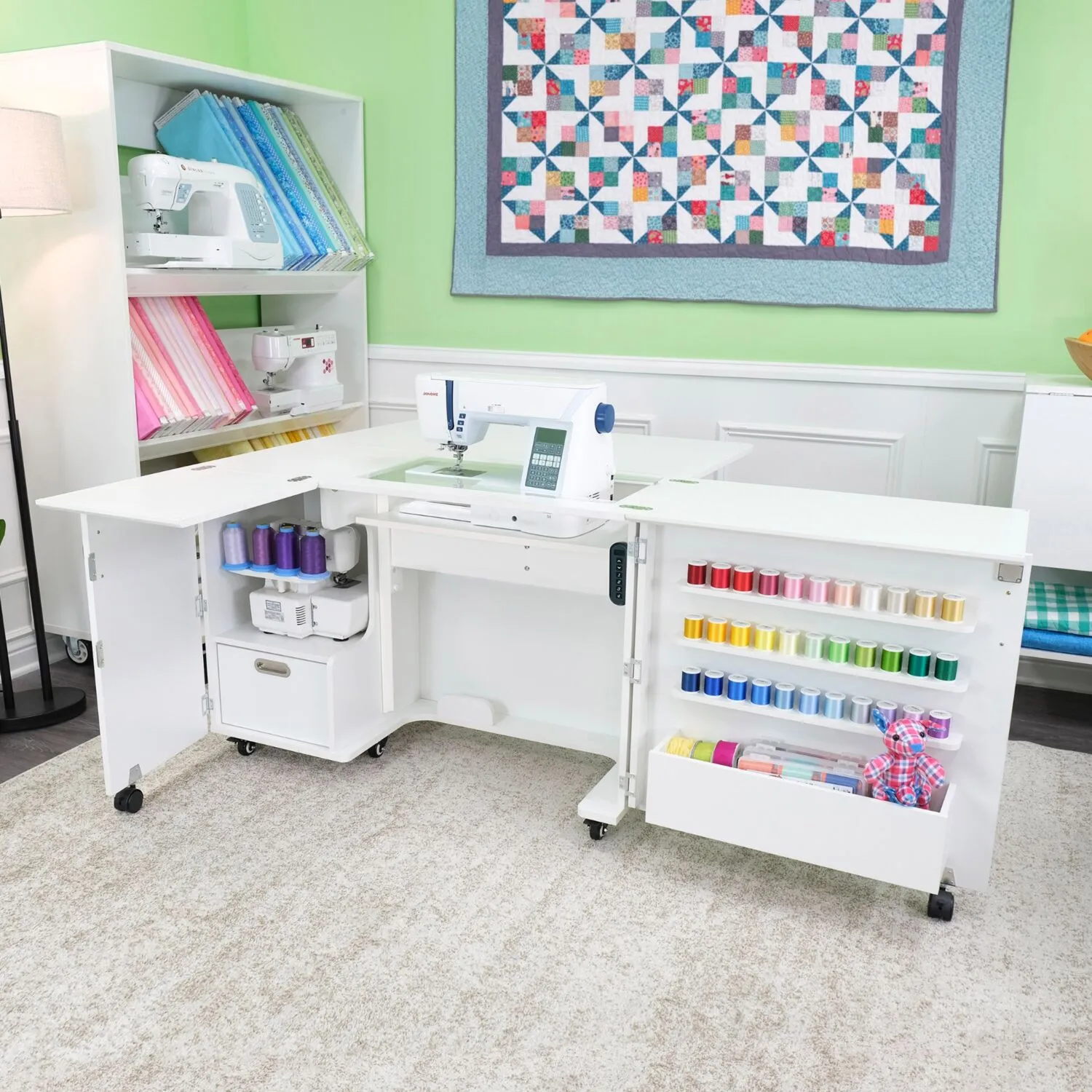 Arrow Sewing Wallaby Dual Rail Electric Sewing Cabinet