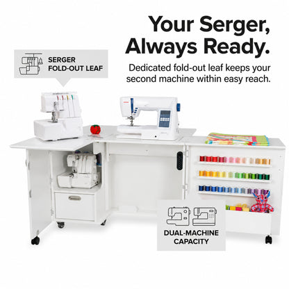 Arrow Sewing Wallaby Dual Rail Electric Sewing Cabinet