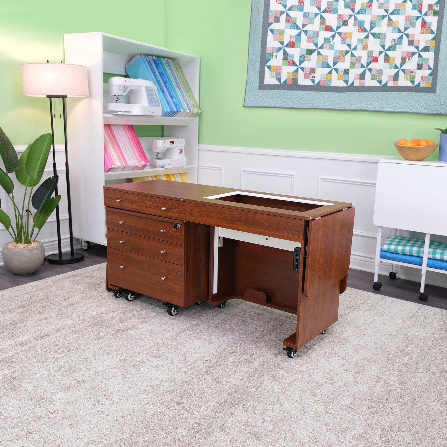 Arrow Sewing Kangaroo & Joey Dual Rail Electric Sewing Cabinet