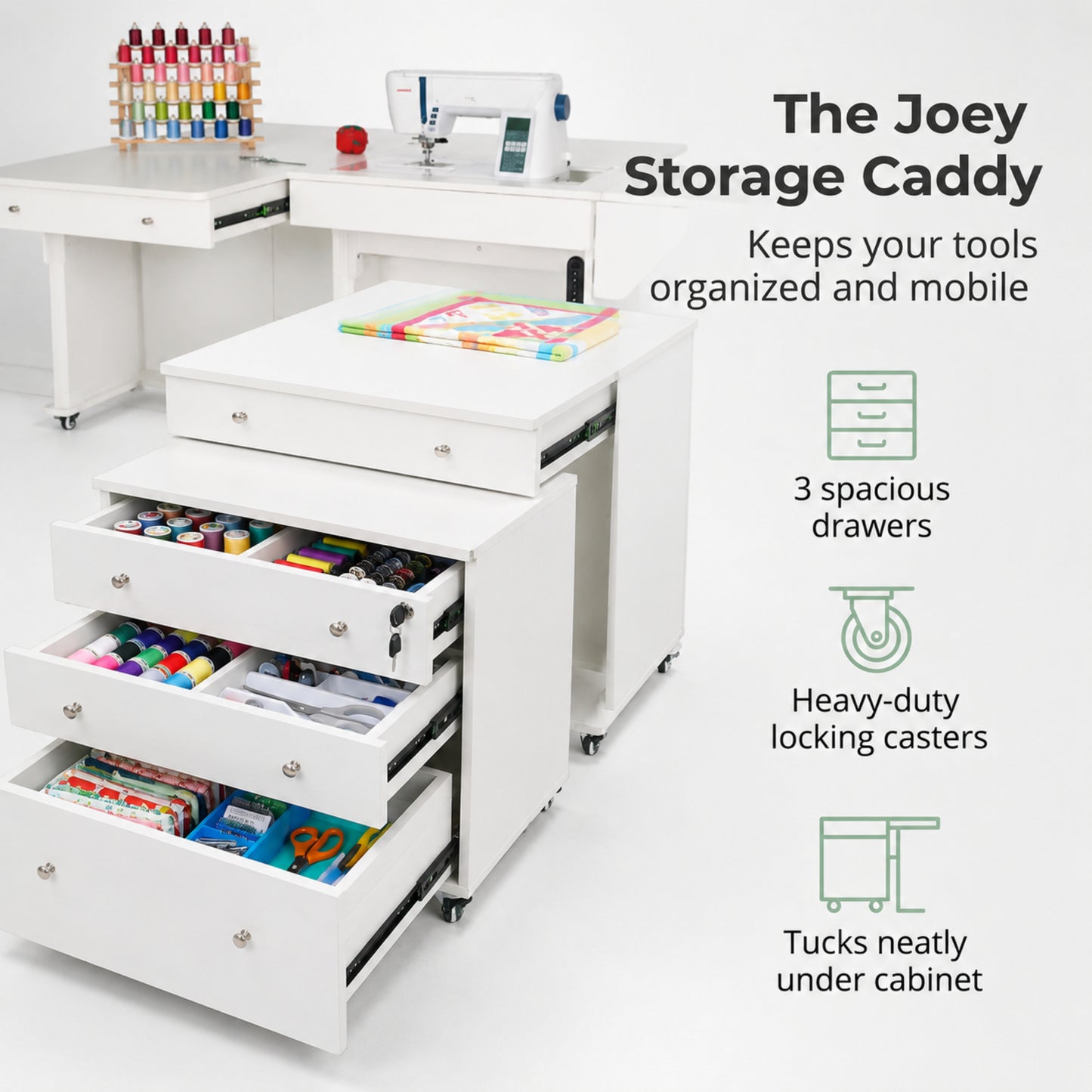 Arrow Sewing Kangaroo & Joey Dual Rail Electric Sewing Cabinet