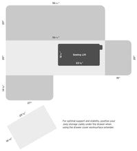 Load image into Gallery viewer, Kangaroo &amp; Joey Dual Rail Electric Sewing Cabinet

