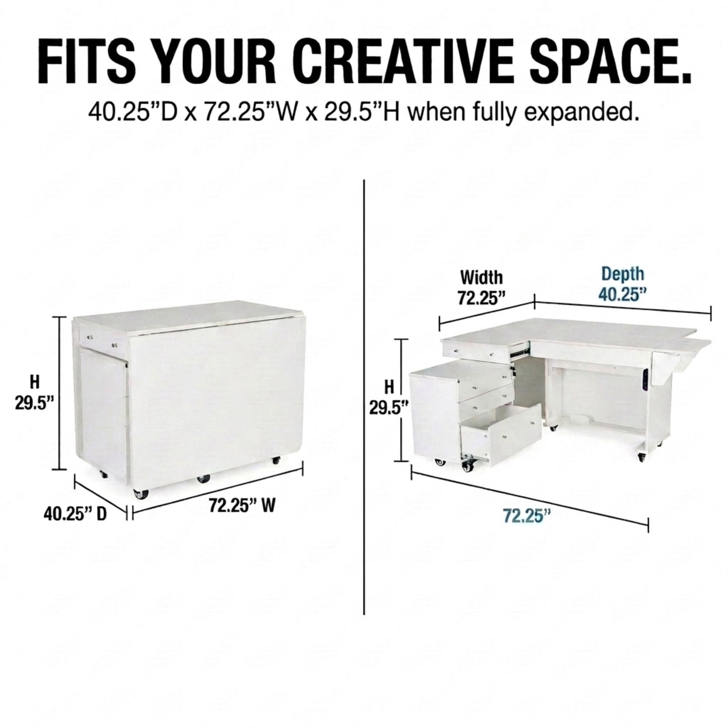 Kangaroo XL & Joey Sewing Cabinet K9811XL – Ash White