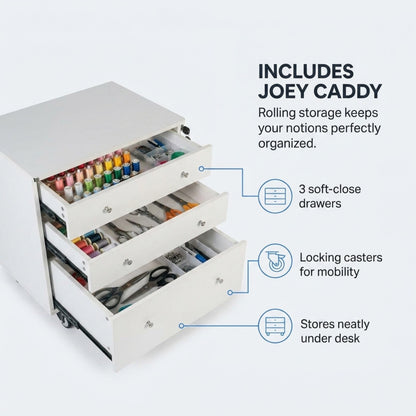 Kangaroo XL & Joey Sewing Cabinet K9811XL – Ash White