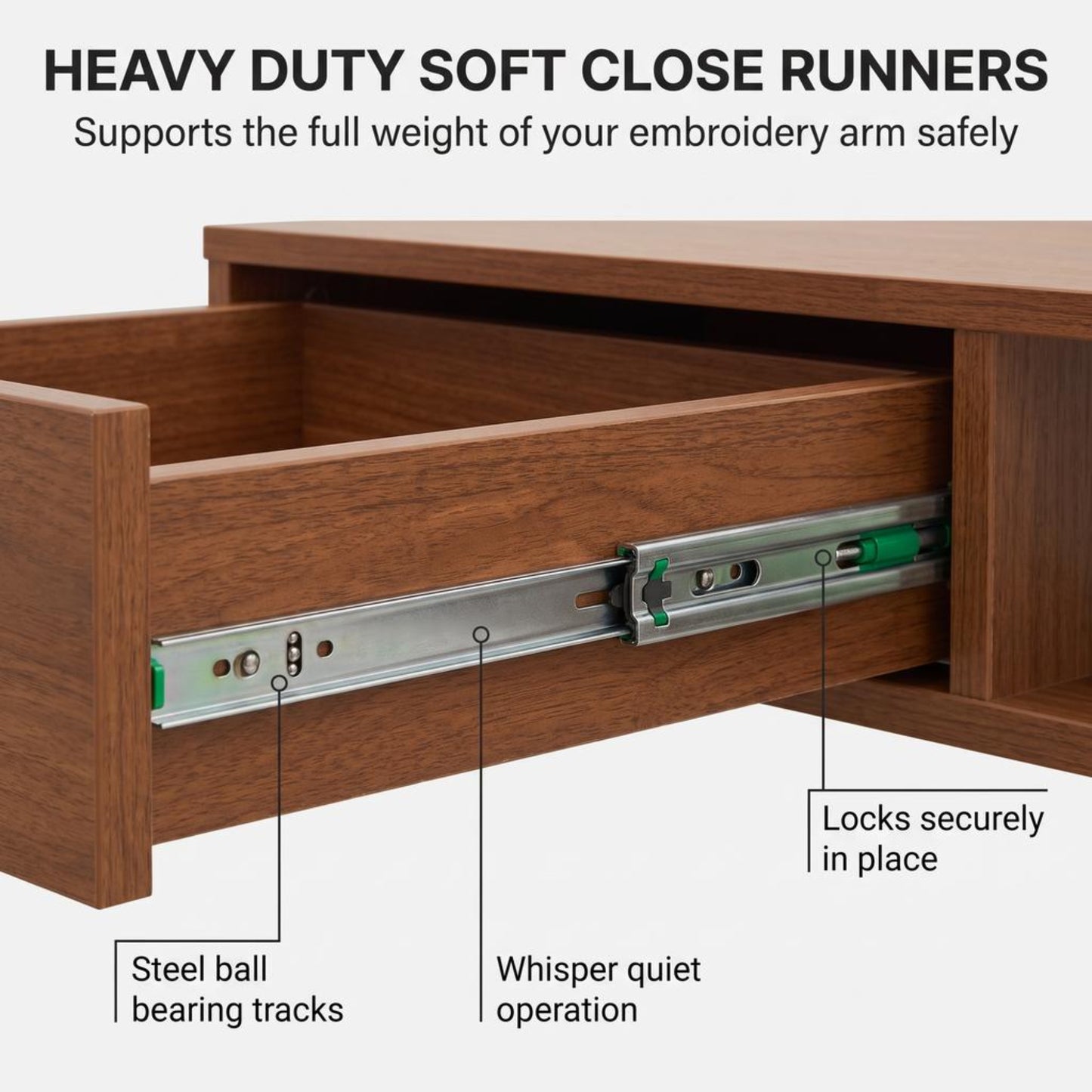 Arrow Sewing Bernina Embroidery Arm Storage Drawer for Sydney Sewing Cabinet