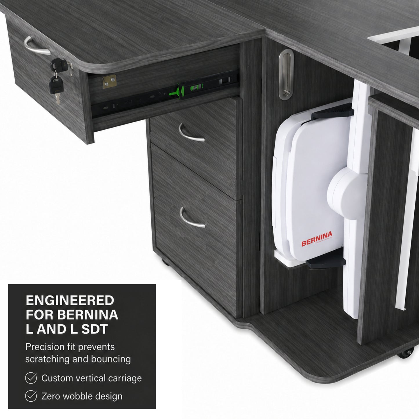 Arrow Sewing Bernina Embroidery Arm Storage Drawer for Sydney Sewing Cabinet