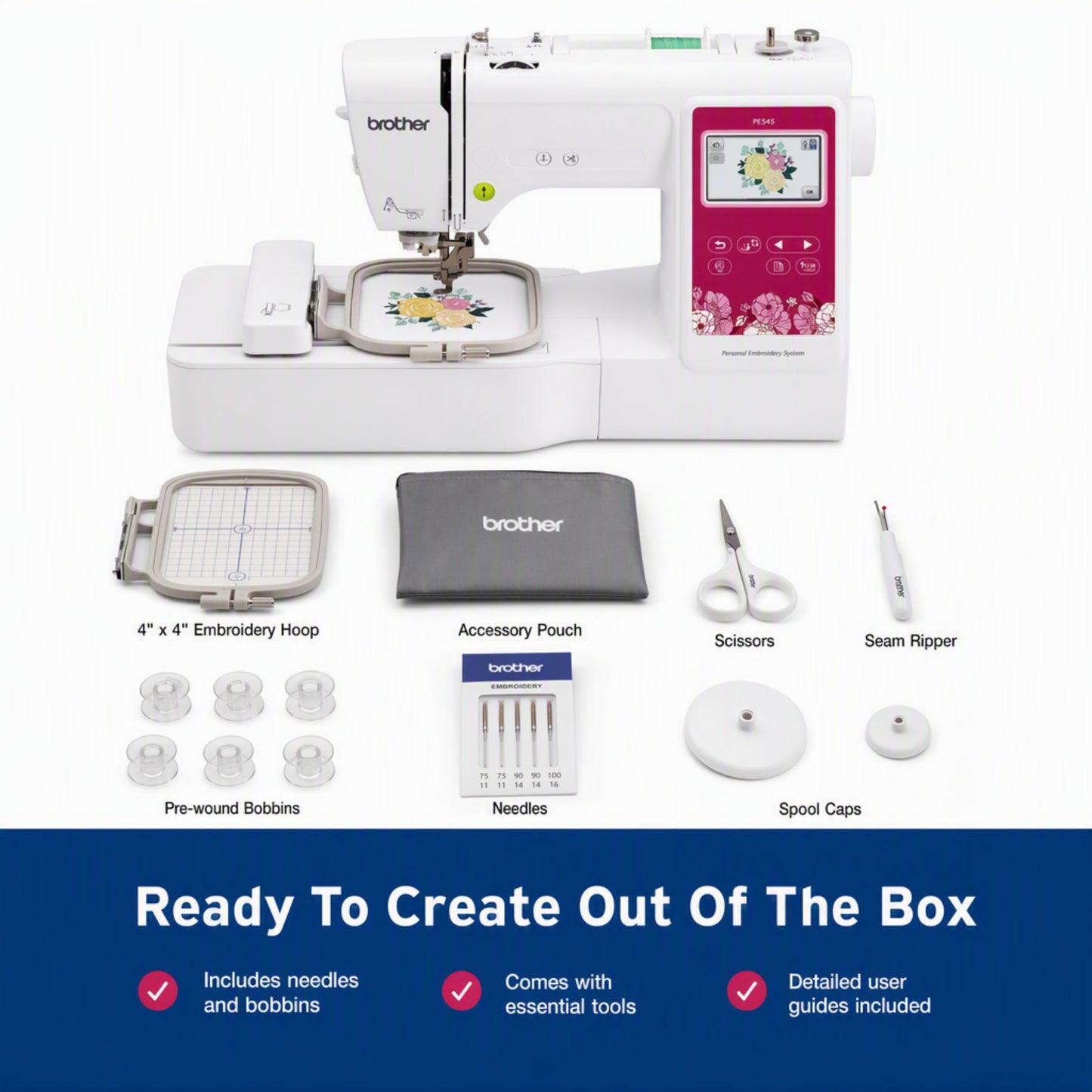 Brother PE545 4" x 4" Embroidery Machine