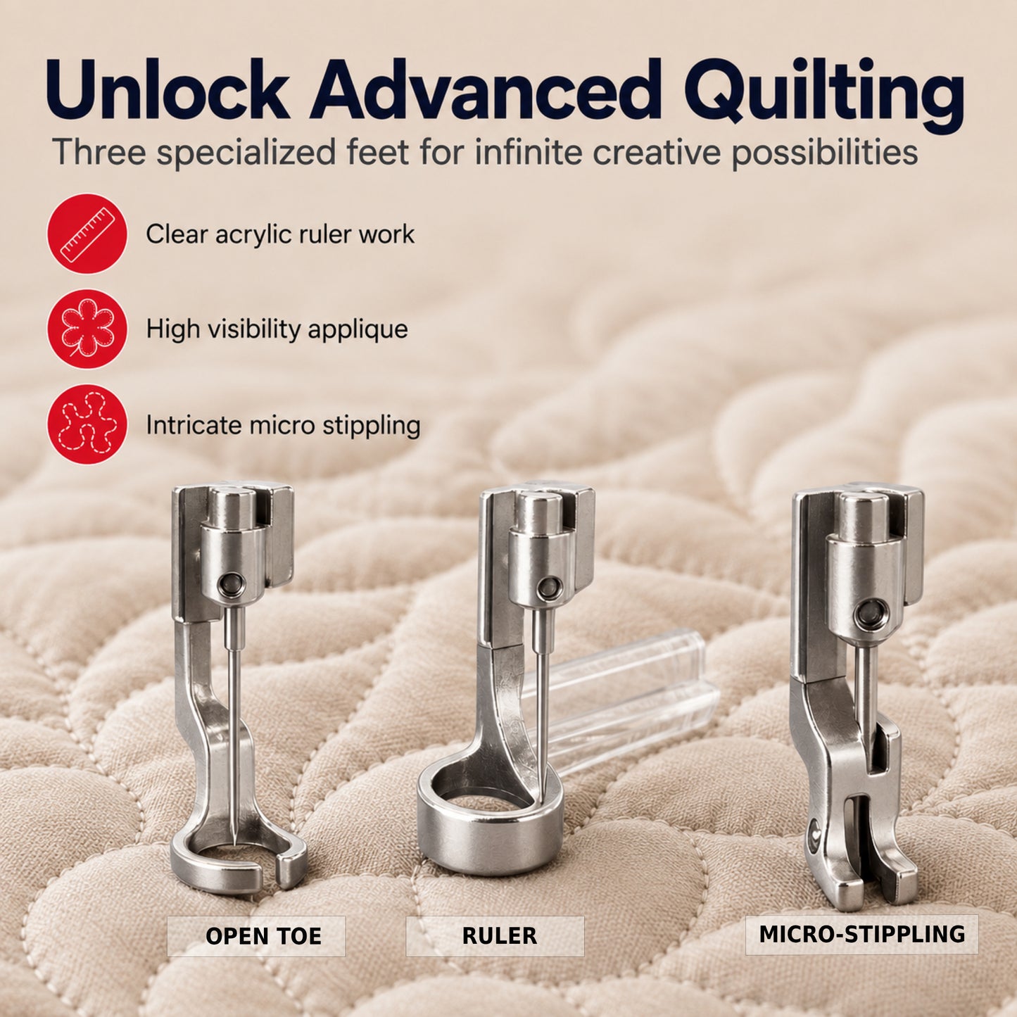 The Grace Company Q'nique 15 3 Piece Foot Set