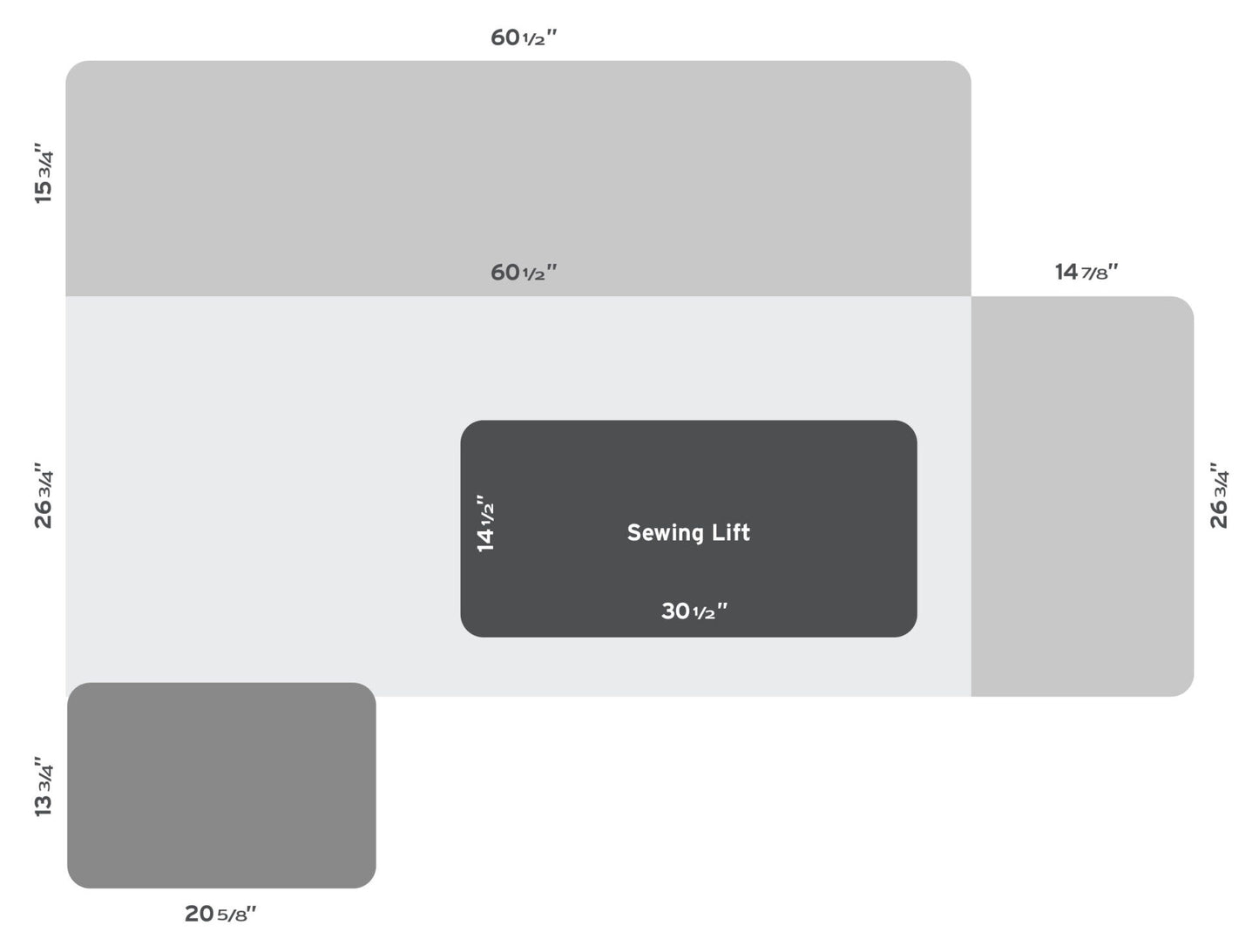 Arrow Sewing Sydney Lite Dual Rail Electric Sewing Cabinet