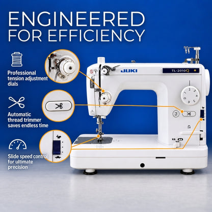 JUKI AMERICA TL-2010Q Mid-Arm Quilting and Piecing Machine with Automatic Thread Trimmer and Speed Control