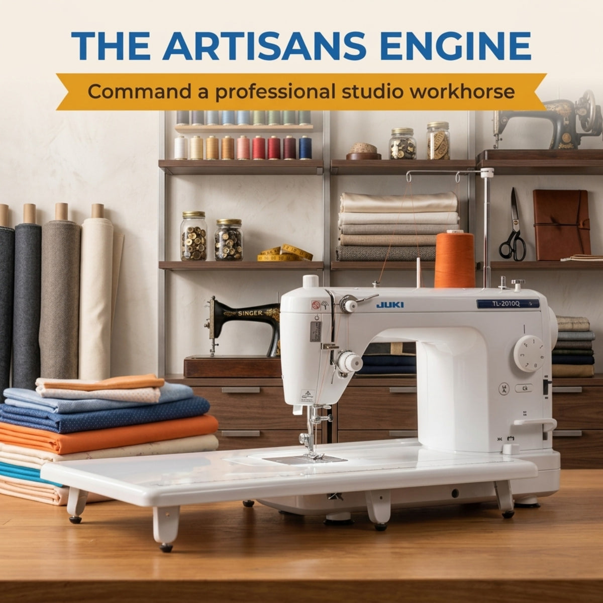 JUKI AMERICA TL-2010Q Mid-Arm Quilting and Piecing Machine with Automatic Thread Trimmer and Speed Control