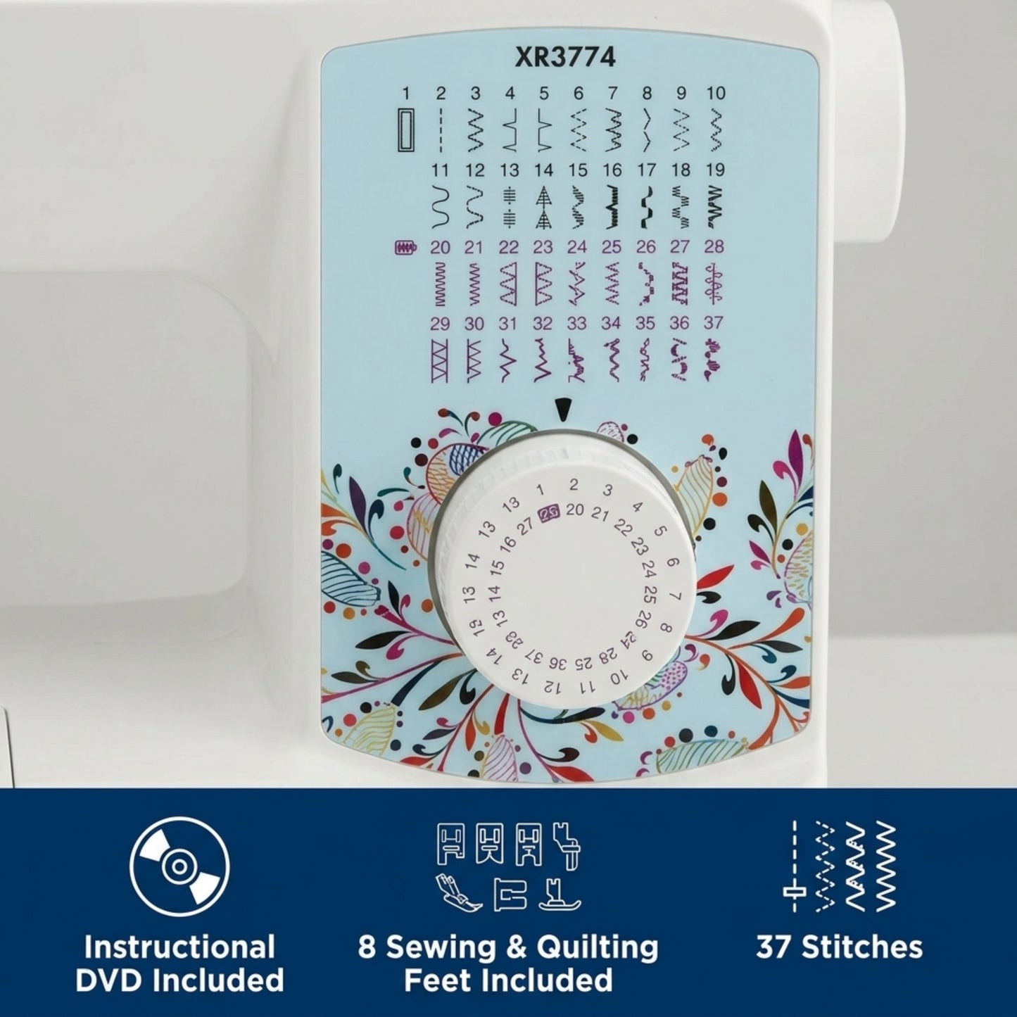 Brother XR3774 37-Stitch Sewing & Quilting Machine with Wide Table