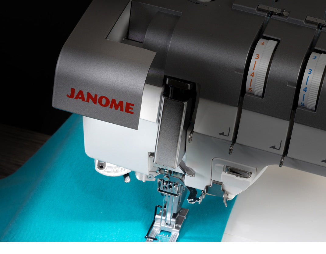 Janome AirThread 2000D Serger with CoverPro 3000 Professional Coverstitch Machine Bundle - Air Threading, Top Cover Stitch, Differential Feed, LED Lighting