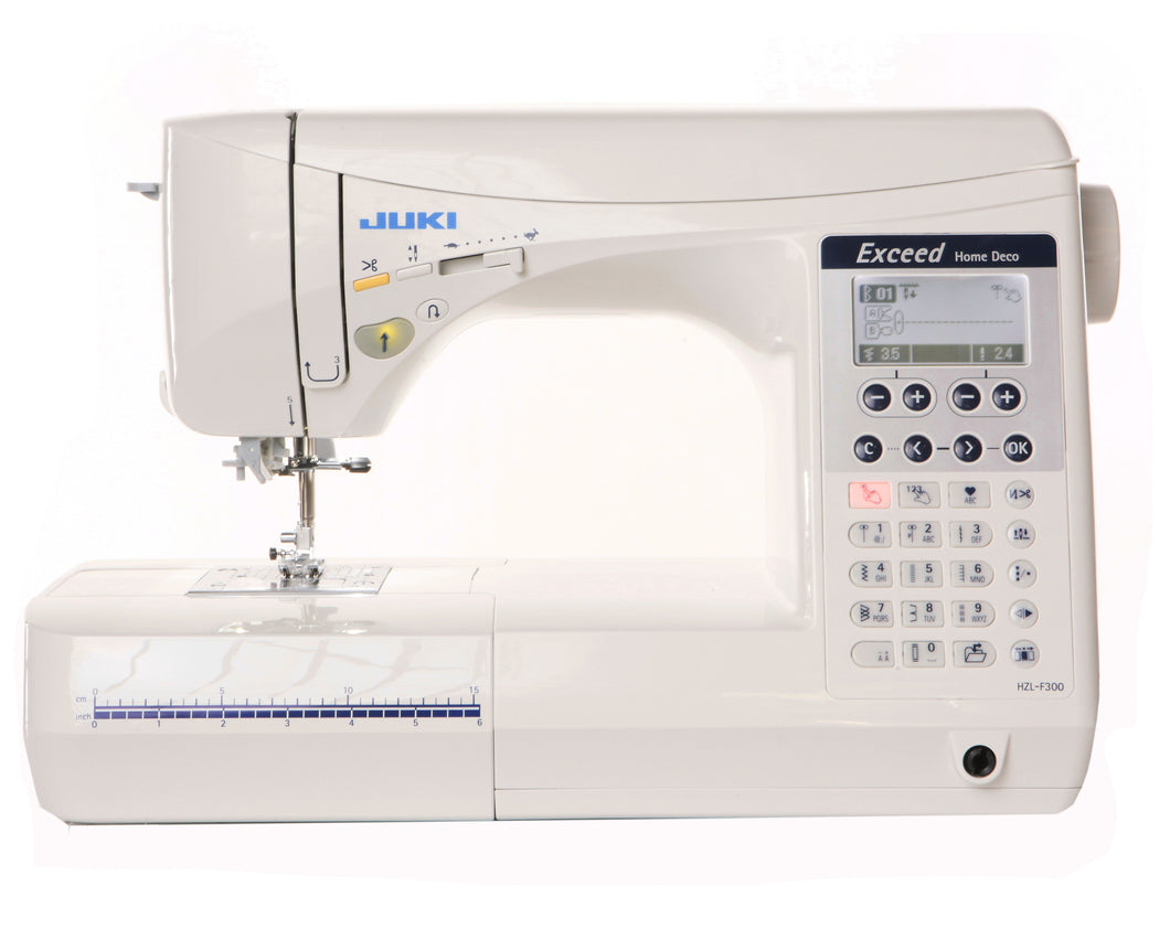 JUKI AMERICA HZL-F300 Exceed Series Sewing Machine with 106 Stitch Patterns and 3 Fonts