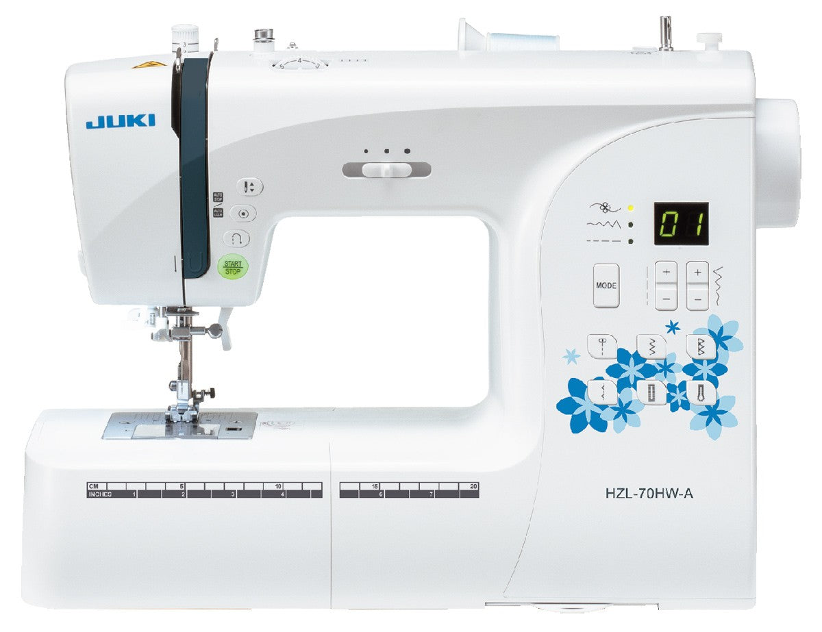 JUKI AMERICA HZL-70HW-A Compact Size Computer Controlled Sewing Machine with 80 Stitch Patterns