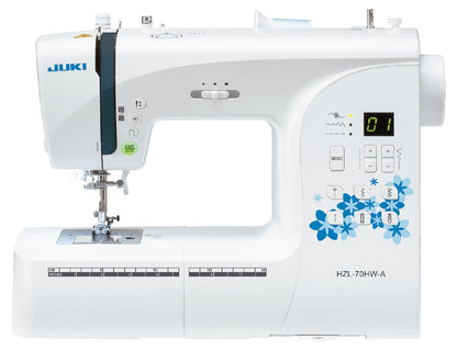 JUKI AMERICA HZL-70HW-A Compact Size Computer Controlled Sewing Machine with 80 Stitch Patterns