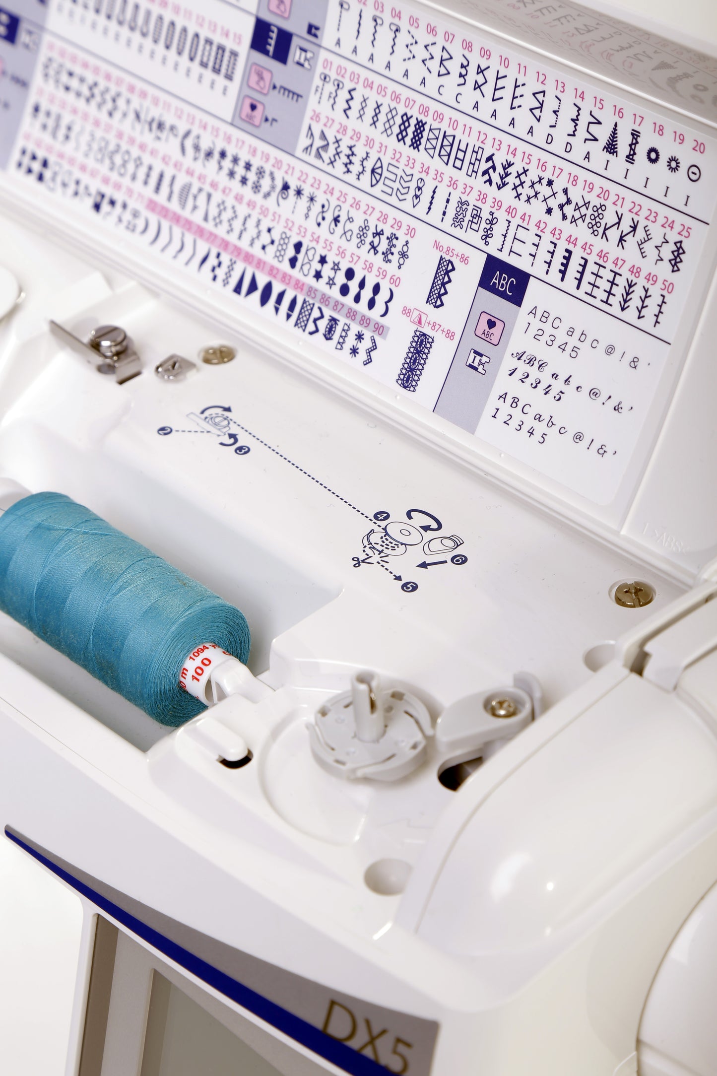 JUKI AMERICA HZL-DX5 Professional Quality Quilting and Sewing Machine with 185 Stitch Patterns and 3 Fonts
