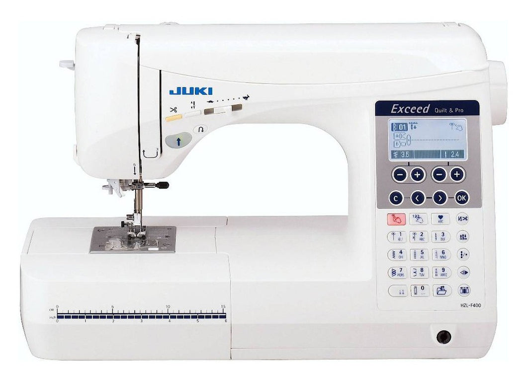 JUKI AMERICA HZL-F400 Exceed Series Sewing Machine with 157 Stitch Patterns and 3 Fonts