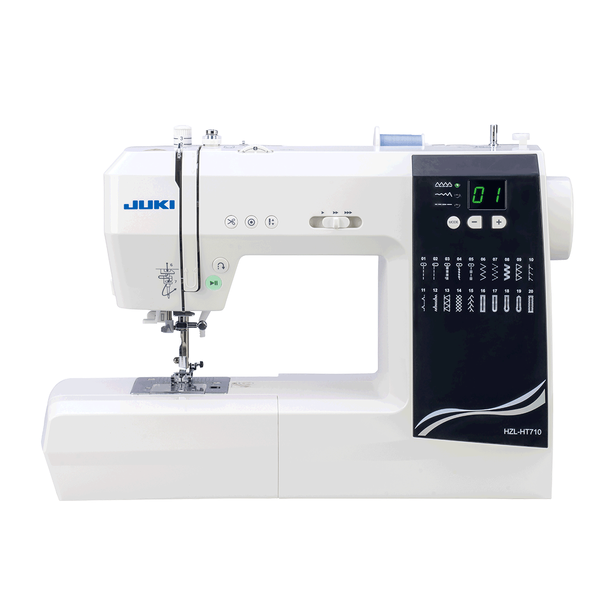 JUKI AMERICA HZL-HT710 Compact Size Computer Controlled Sewing Machine with 60 Stitch Patterns