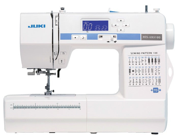 JUKI AMERICA HZL-LB5100 Compact Size Sewing Machine with 100 Stitch Patterns