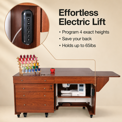 Arrow Sewing Kangaroo & Joey Dual Rail Electric Sewing Cabinet