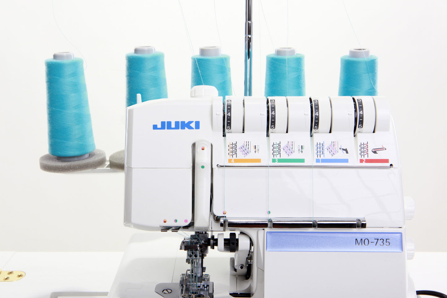 JUKI AMERICA MO-735 2/3/4/5 Thread Overlock with Chainstitch and Coverstitch
