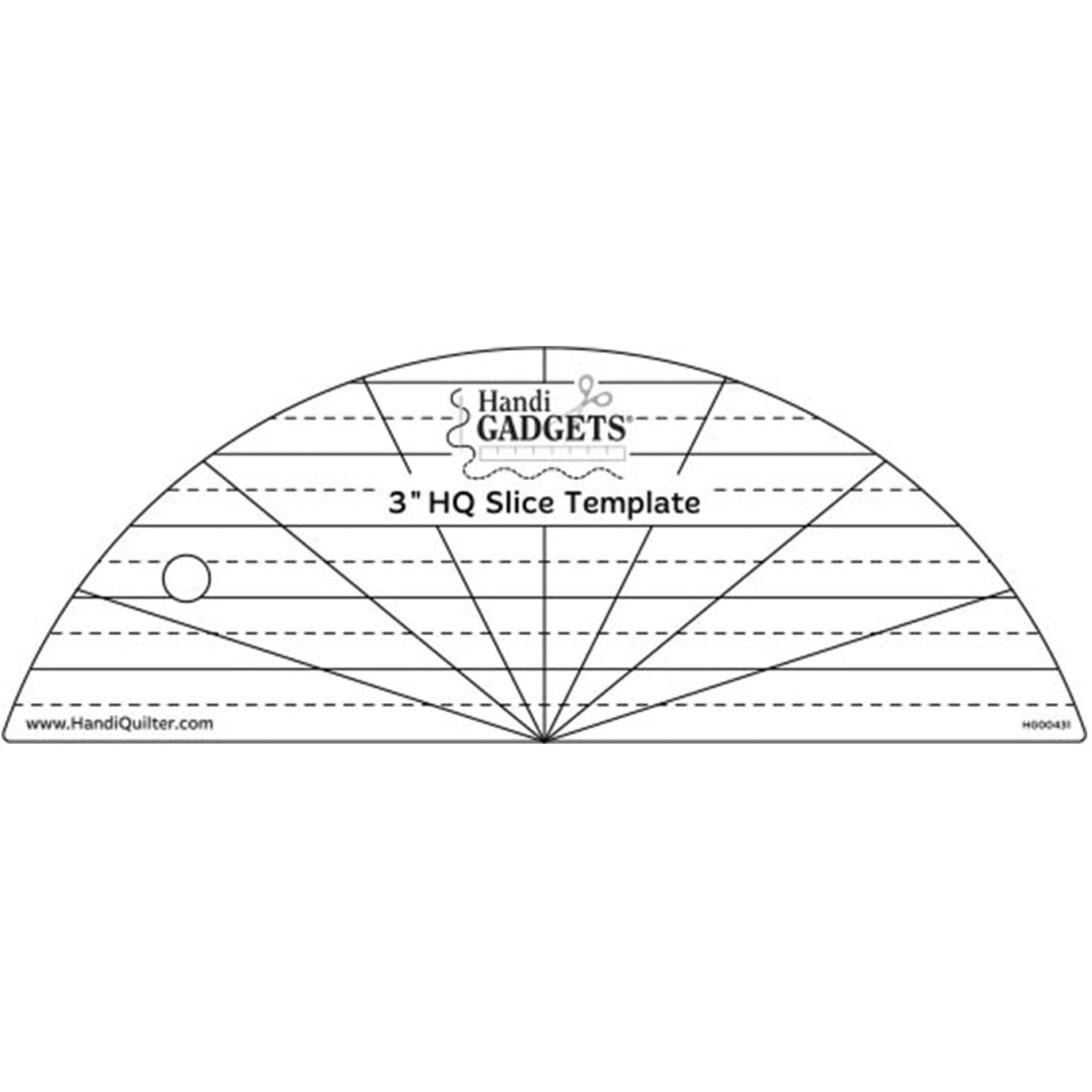 Handi Quilter Slice Template, 3" Creative Sewing Center