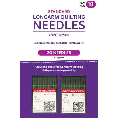 Needles, Longarm, Standard, 18/110-R Sharp, Package of 20